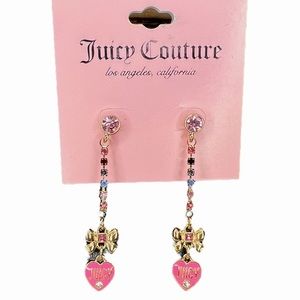 💕JUICY COUTURE DANGLE DROP HEART EARRINGS💕